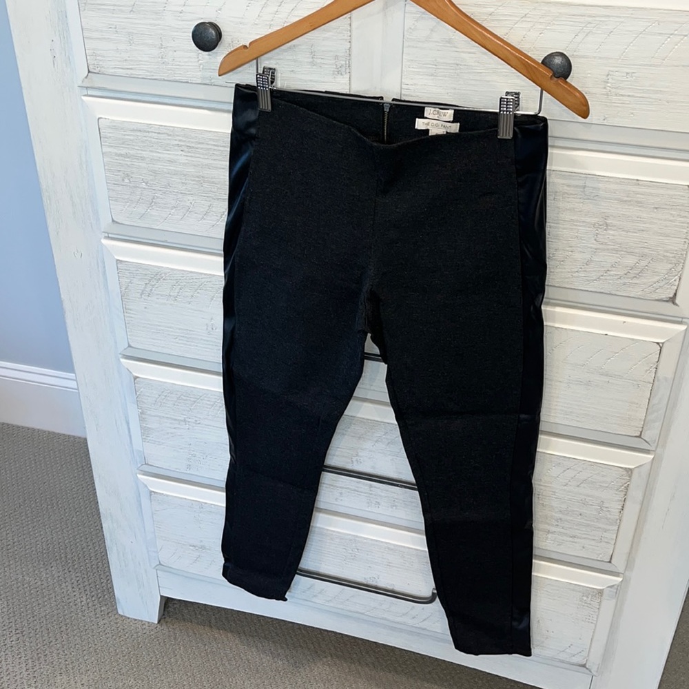 JCREW Gigi Pant with faux leather